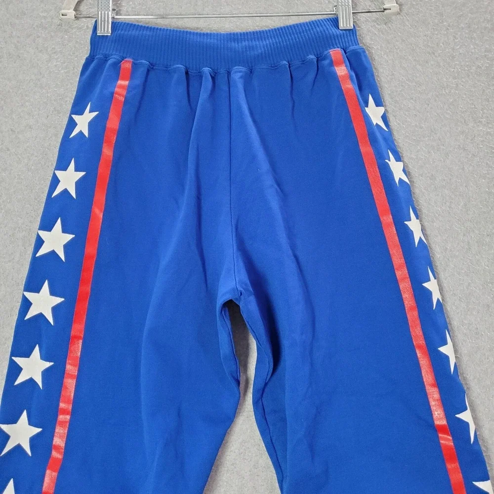 VINTAGE Buddys All Stars Men Activewear Pants 30 Blue Sand Knit 80s USA READ